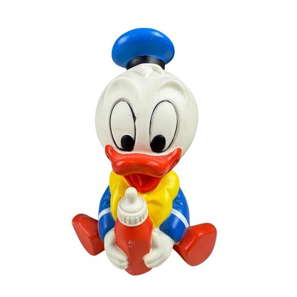 Vintage 1986 Shelcore Disney Baby Donald Duck Vinyl Figure - Picture 1 of 5